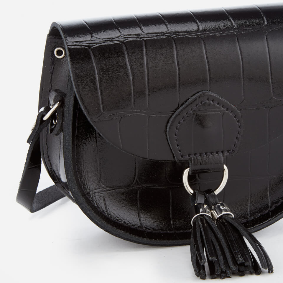 The Cambridge Satchel Company Women's Mini Tassel Bag - Black Patent Croc