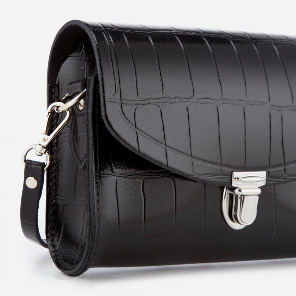 The Cambridge Satchel Company Women's Push Lock Bag - Black Patent Croc