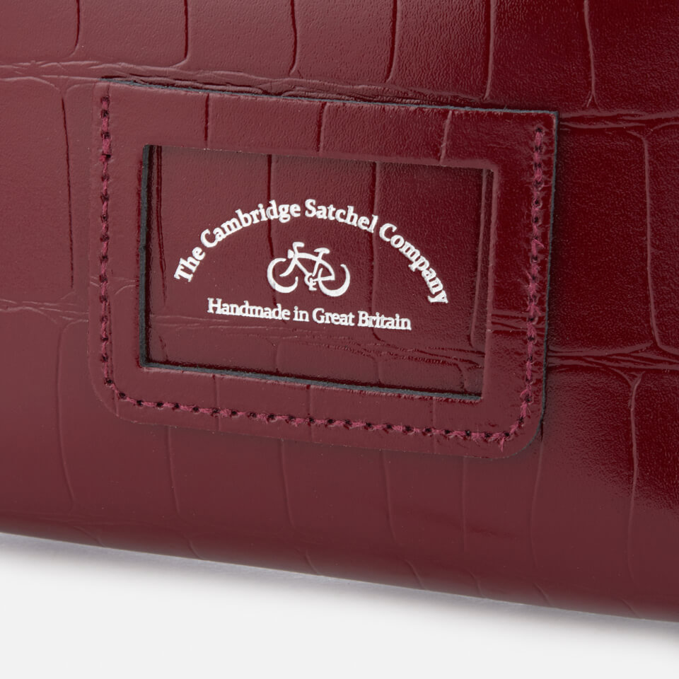 The Cambridge Satchel Company Women's Push Lock Bag - Oxblood Patent Croc