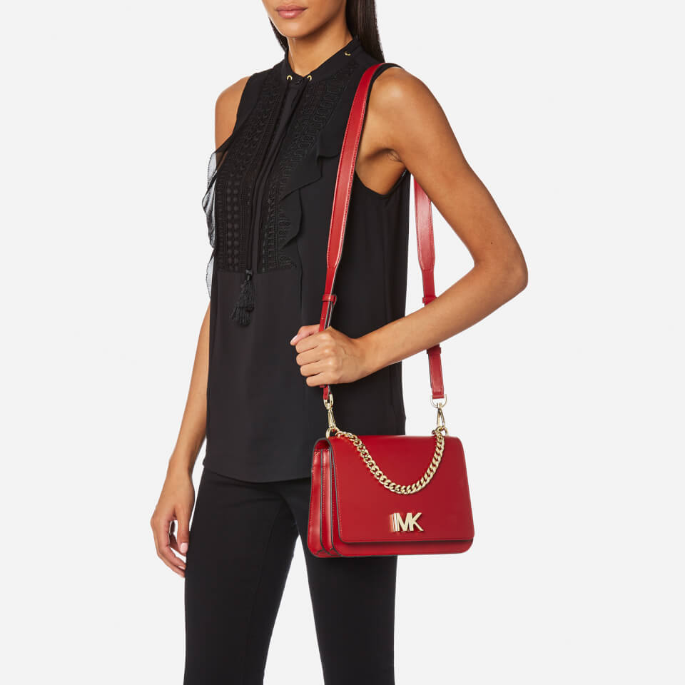MICHAEL MICHAEL KORS Women's Mott Large Chain Swag Shoulder Bag - Bright Red