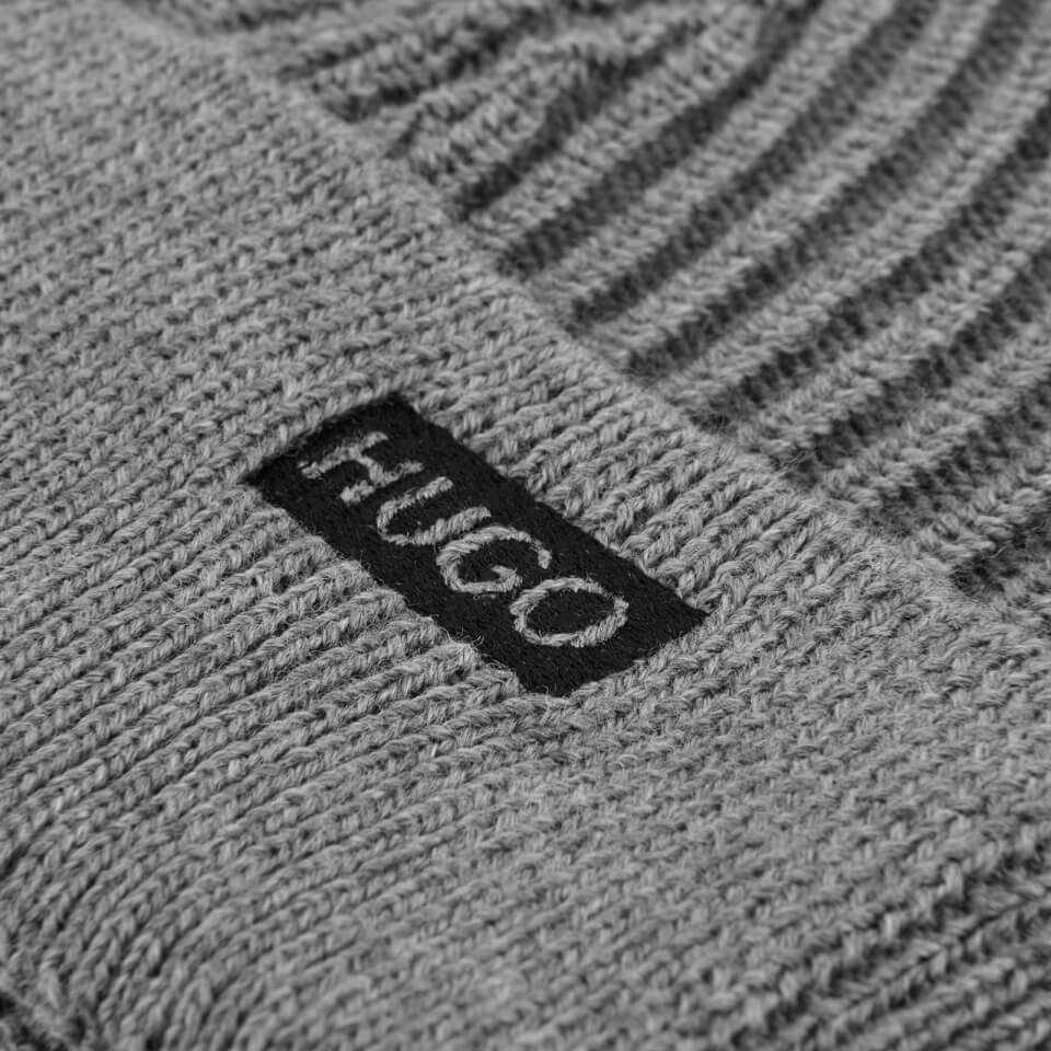 HUGO Men's Xianno Wool Knitted Beanie Hat - Grey