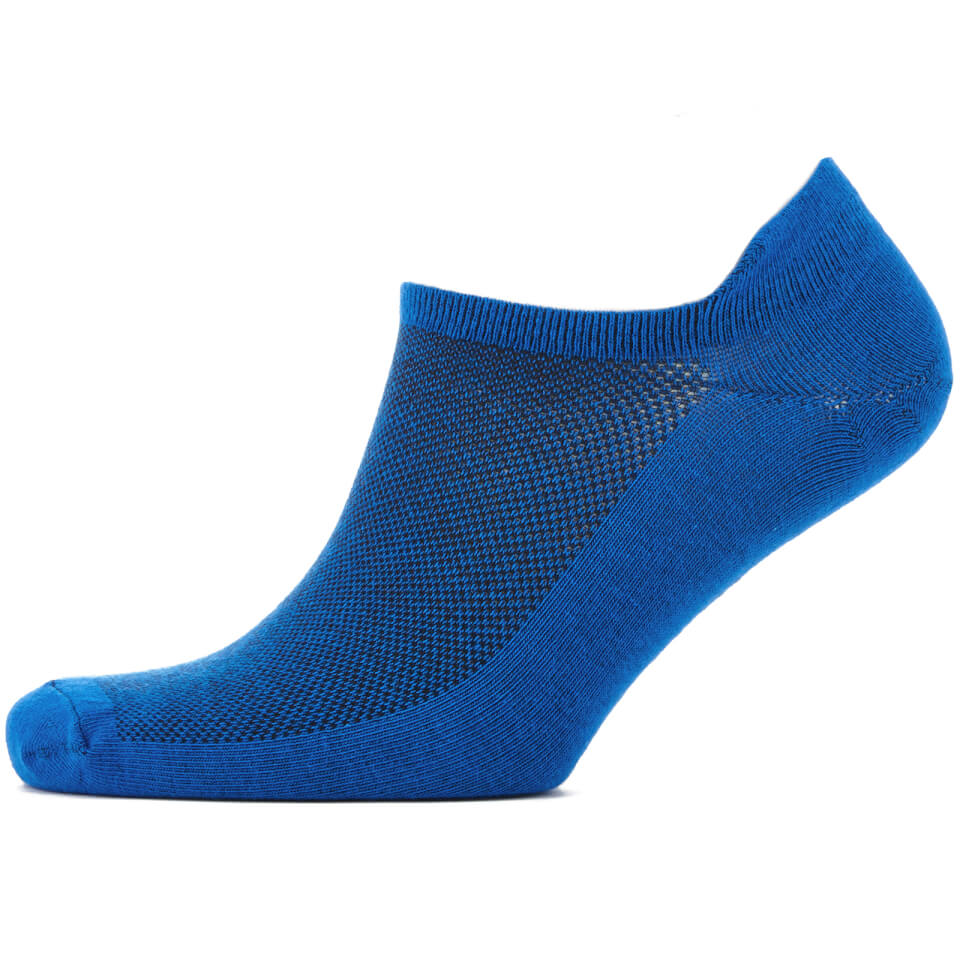 Trainer Socks - UK 6-8 - White/Blue/Black