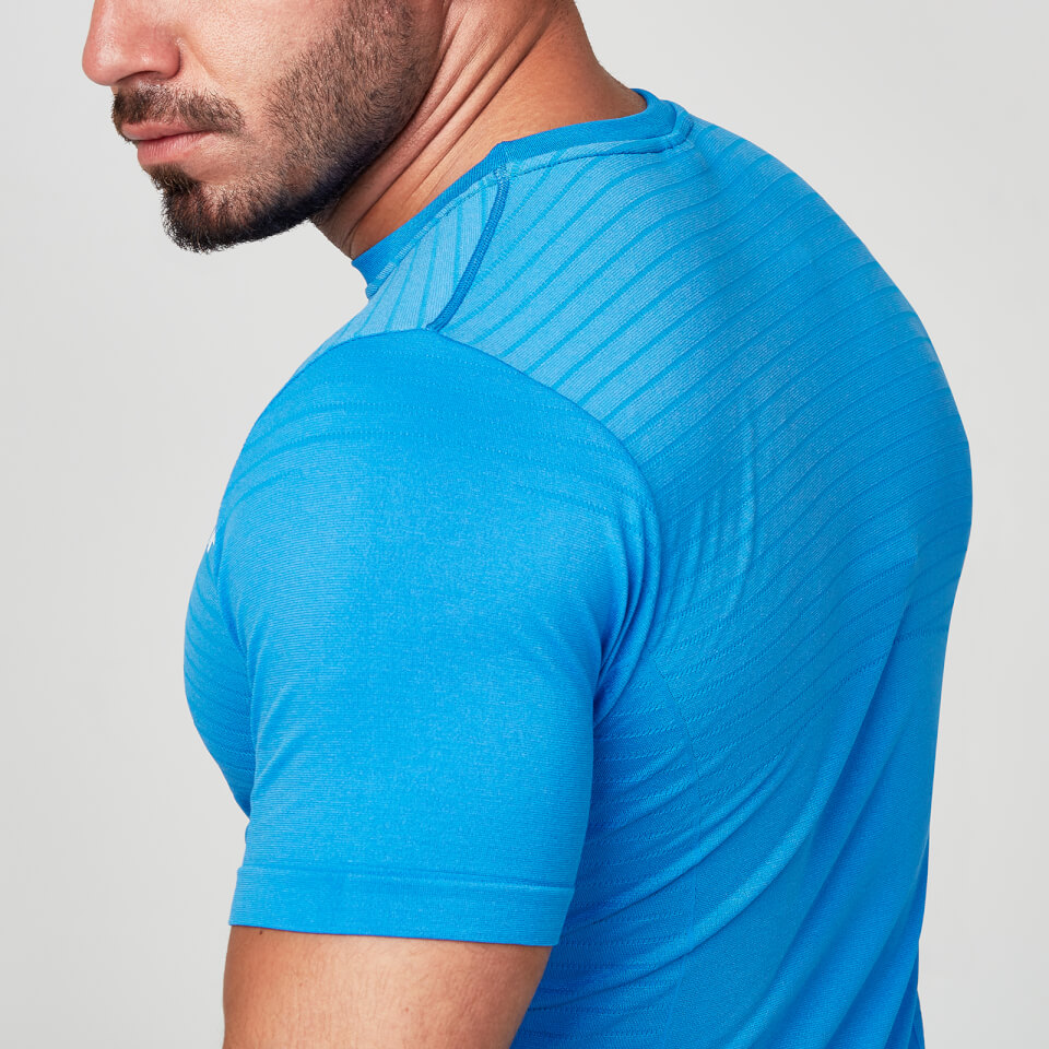 Seamless Short-Sleeve T-Shirt - S - Blue