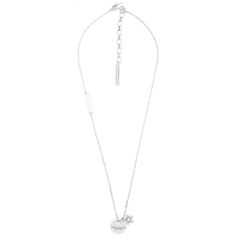Marc Jacobs Women's MJ Coin Crystal Pendant - Silver