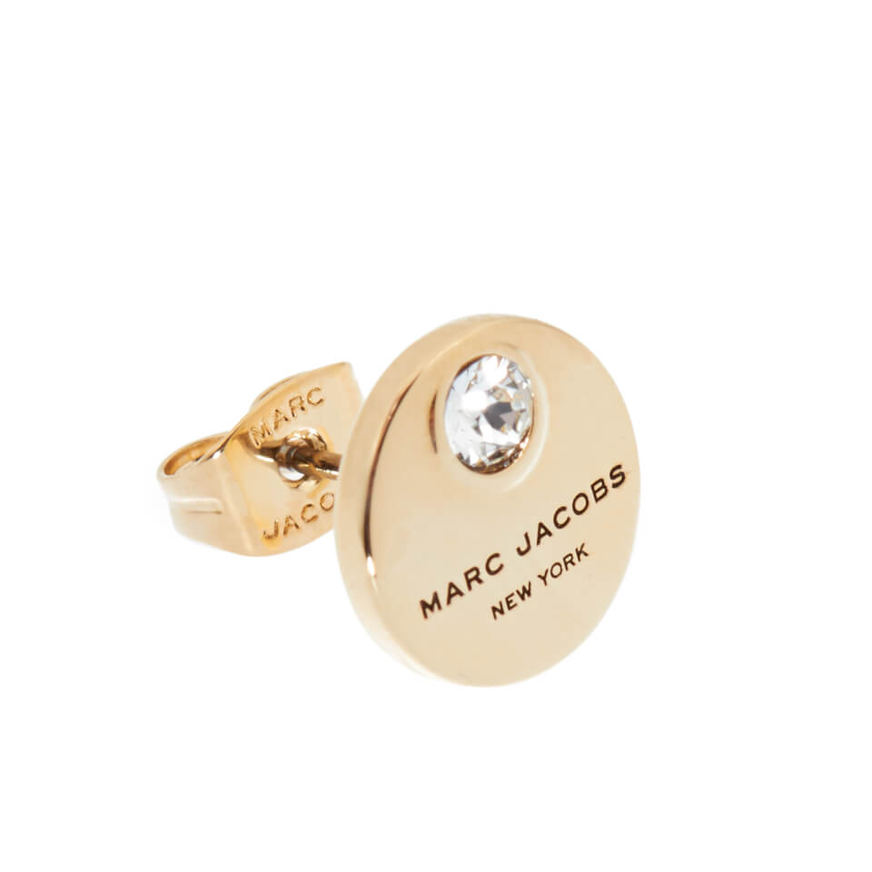 Marc Jacobs Women's MJ Coin Studs - Crystal/Gold