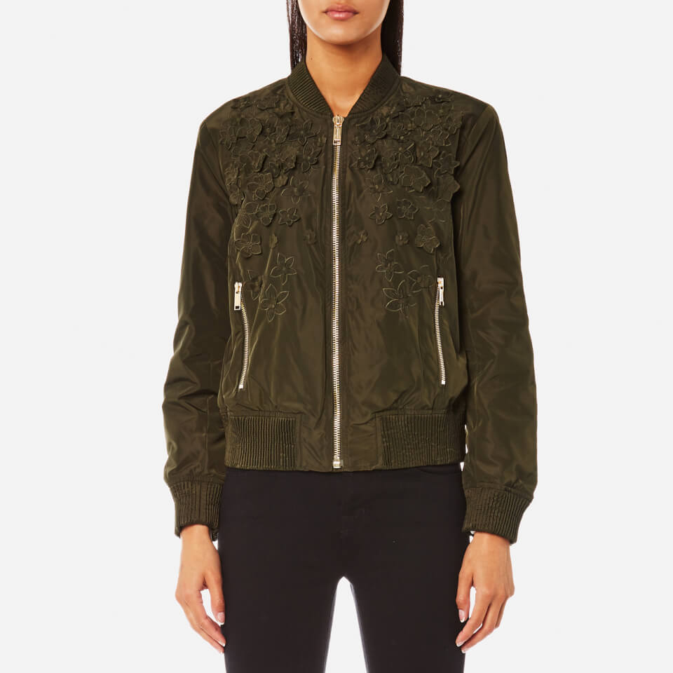 MICHAEL MICHAEL KORS Women s Light Weight Bomber Jacket Ivy Coggles