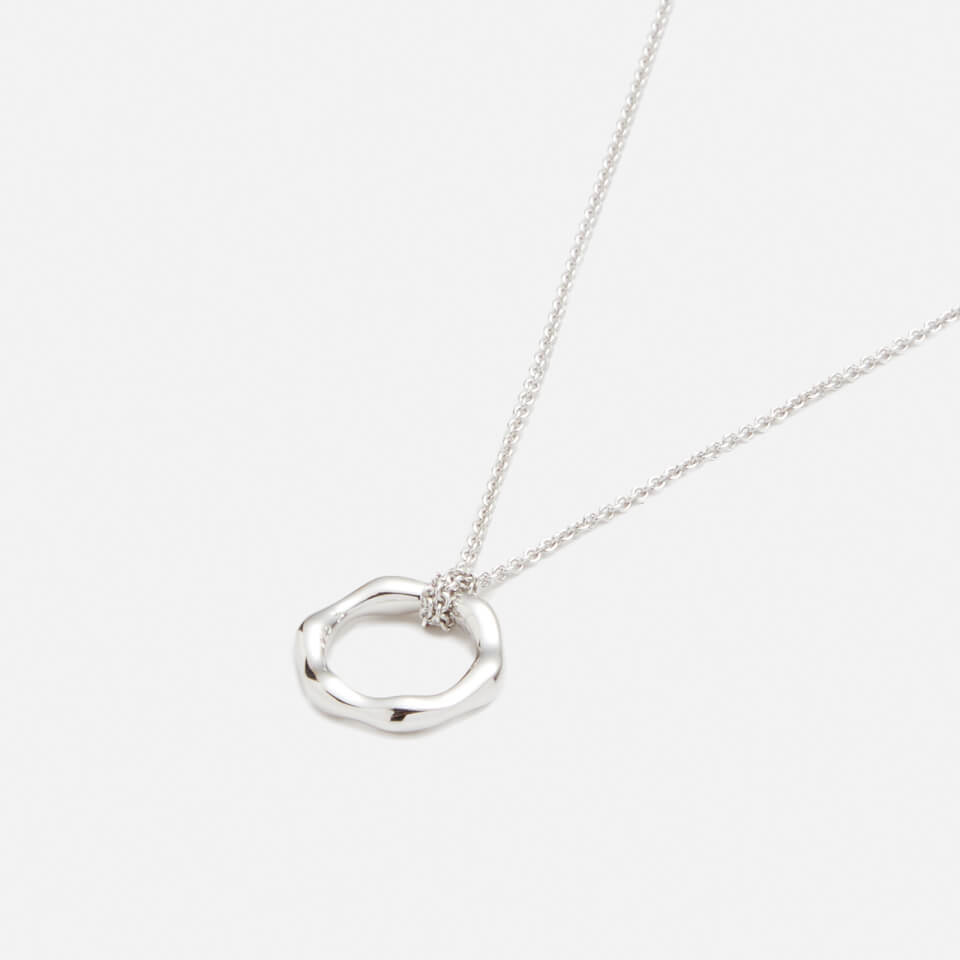 Missoma Women's Silver Mini Molten Necklace On Plain Chain - Silver