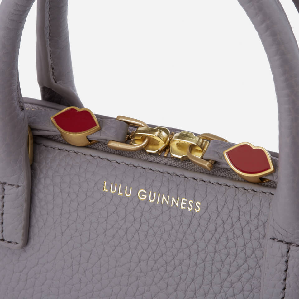 Lulu Guinness Women's Grainy Leather Bobbi Tote Bag - Grey