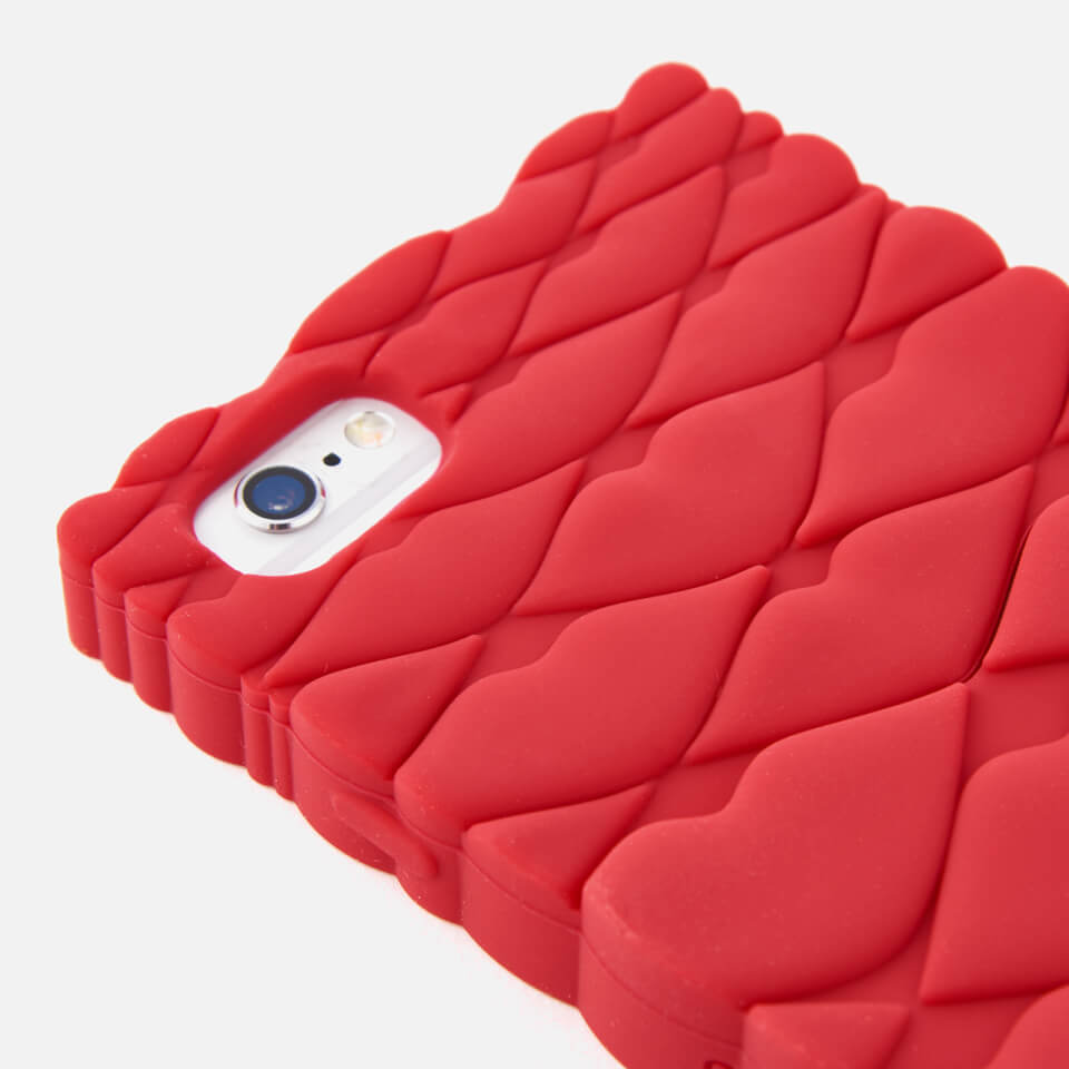 Lulu Guinness Women's Quilted Lips iPhone 6/7 Case - Red