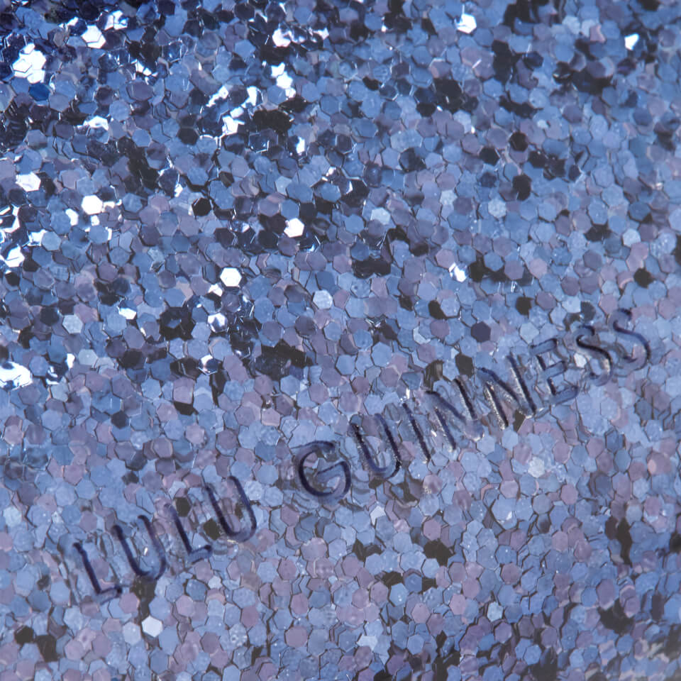 Lulu Guinness Women's Glitter Perspex Lips Clutch Bag - Midnight
