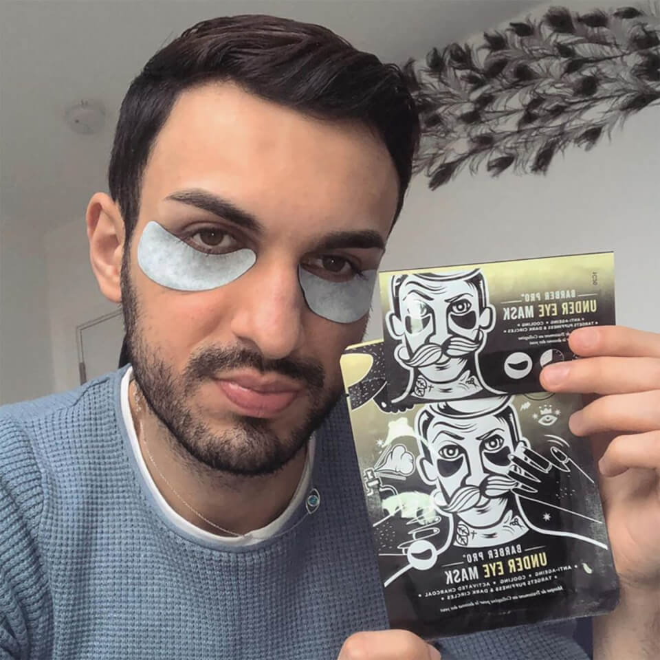 BARBER PRO Under Eye Mask with Activated Charcoal and Volcanic Ash (3 Applications)