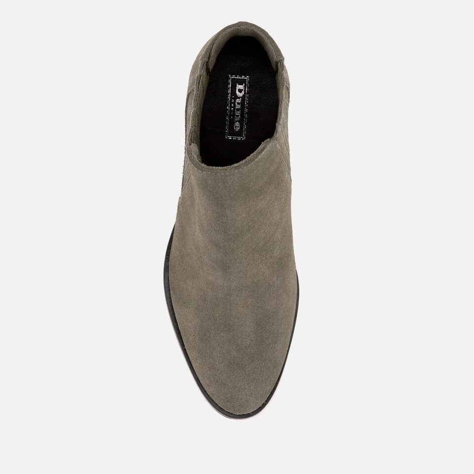 Dune Women s Peter Suede Heeled Ankle Boots Taupe Allsole