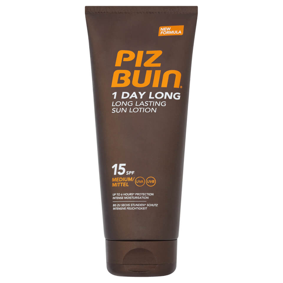 Piz Buin 1 Day Long Lasting Sun Lotion - Medium SPF15 200ml