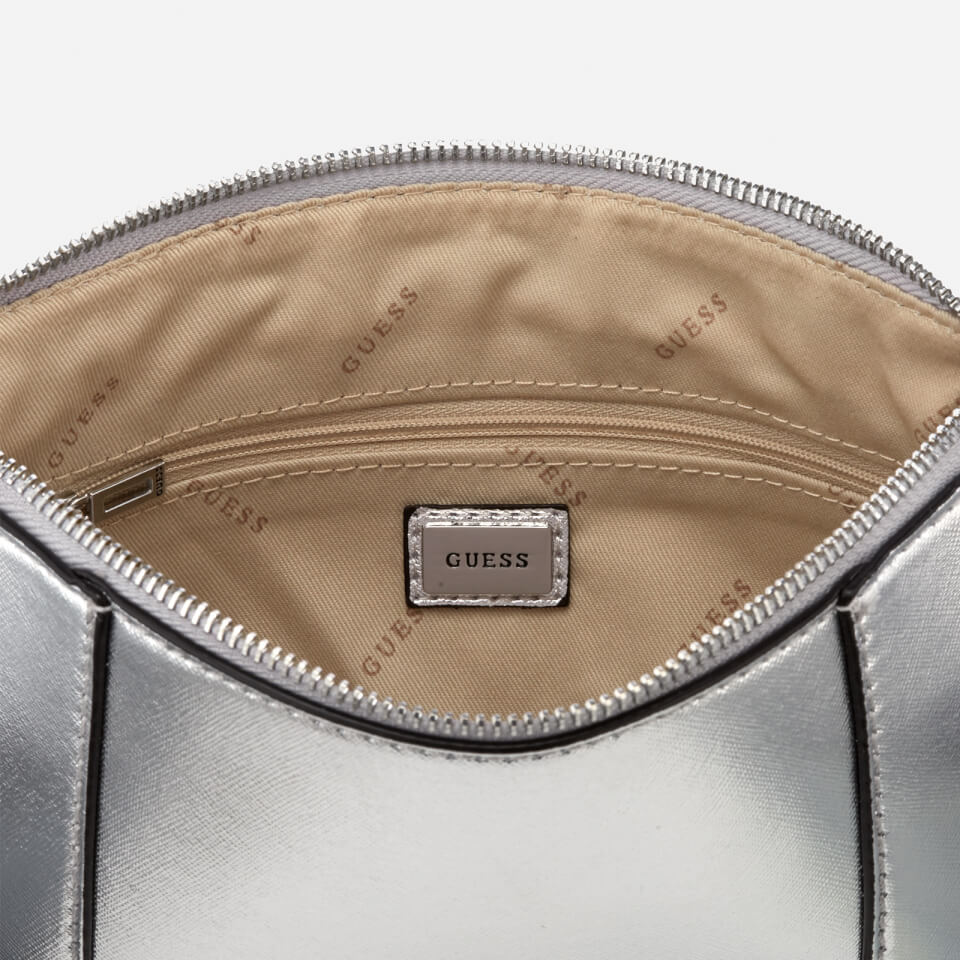 Guess Women's Kamryn Mini Convertible Cross Body Bag - Silver