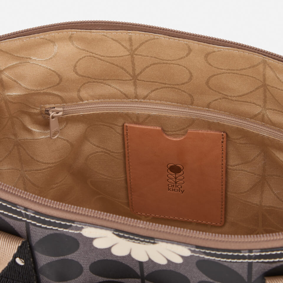 Orla Kiely Women's Linear Stem Zip Messenger Bag - Jet