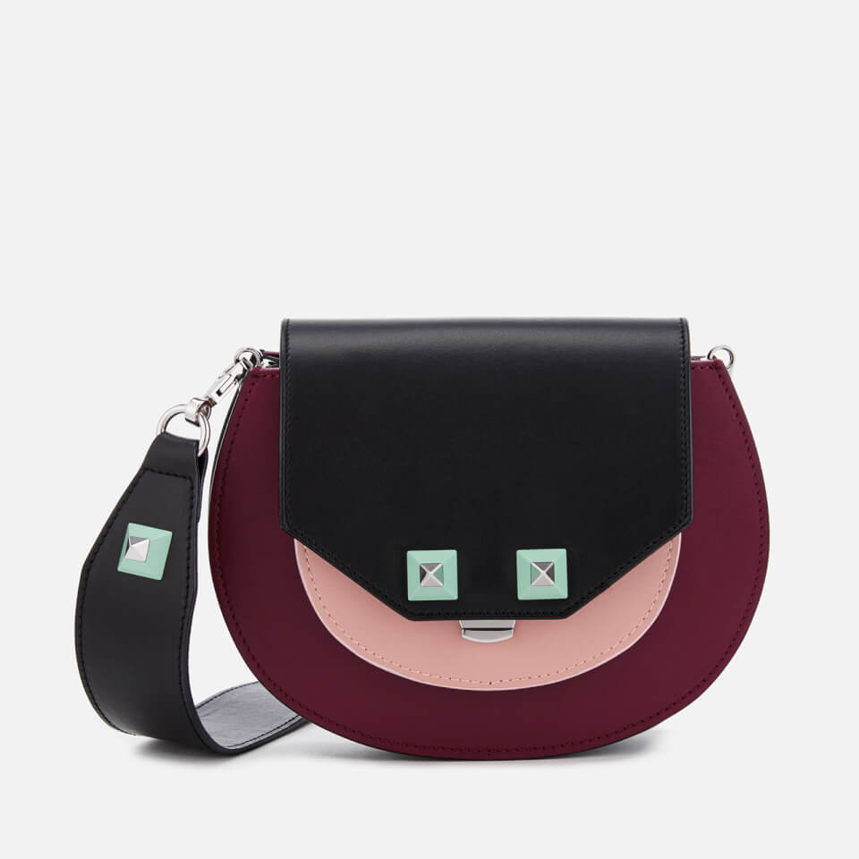 SALAR Women's Mari Multi Bag - Black/Blush Pink/Blood Mint