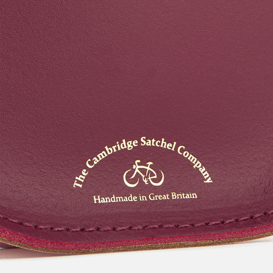 The Cambridge Satchel Company Women's Saddle Bag - Damson & Patent Peach Pink