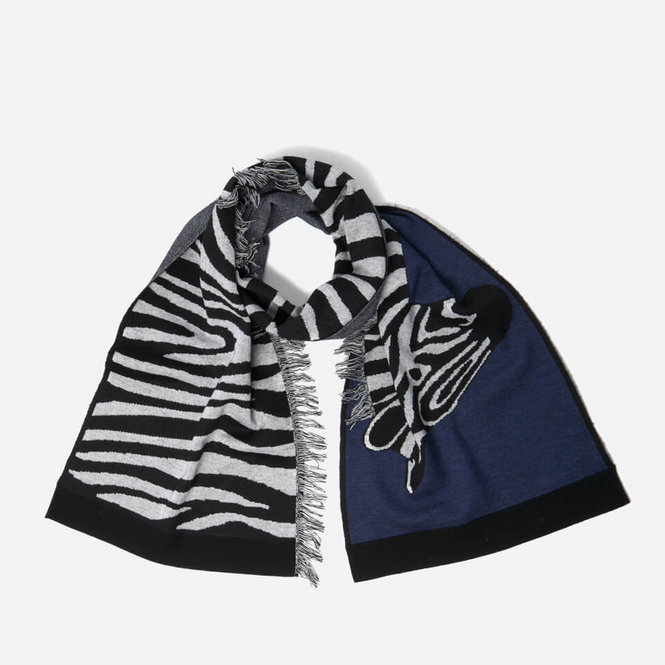 Paul Smith Women's Zebra Scarf - Blue