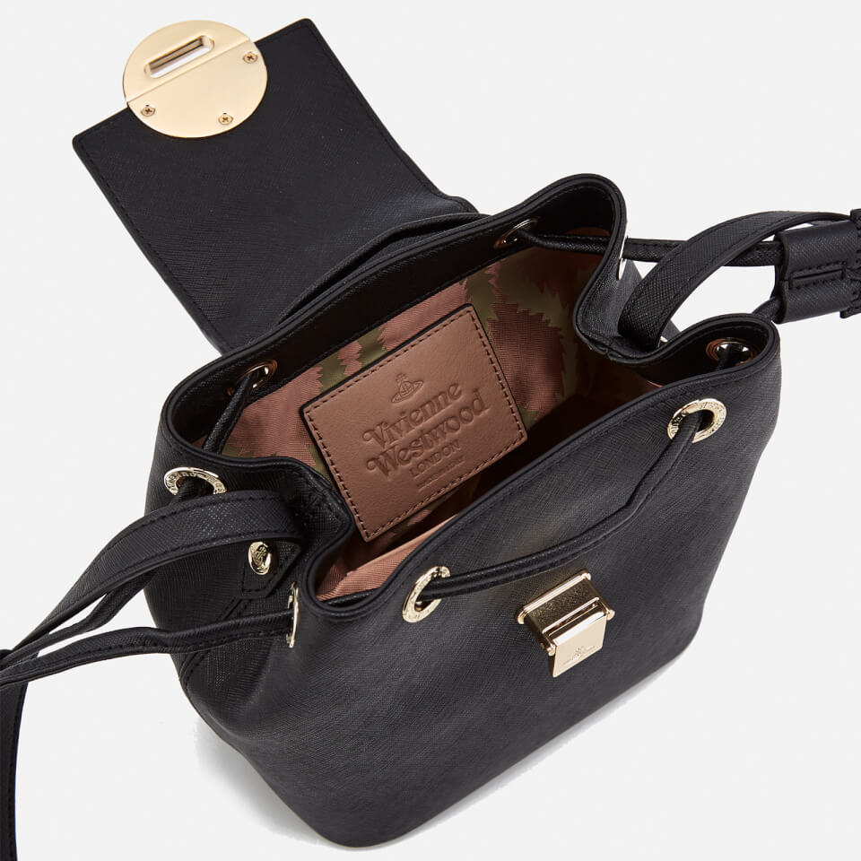 Vivienne Westwood Women's Opio Saffiano Mini Bucket Bag - Black