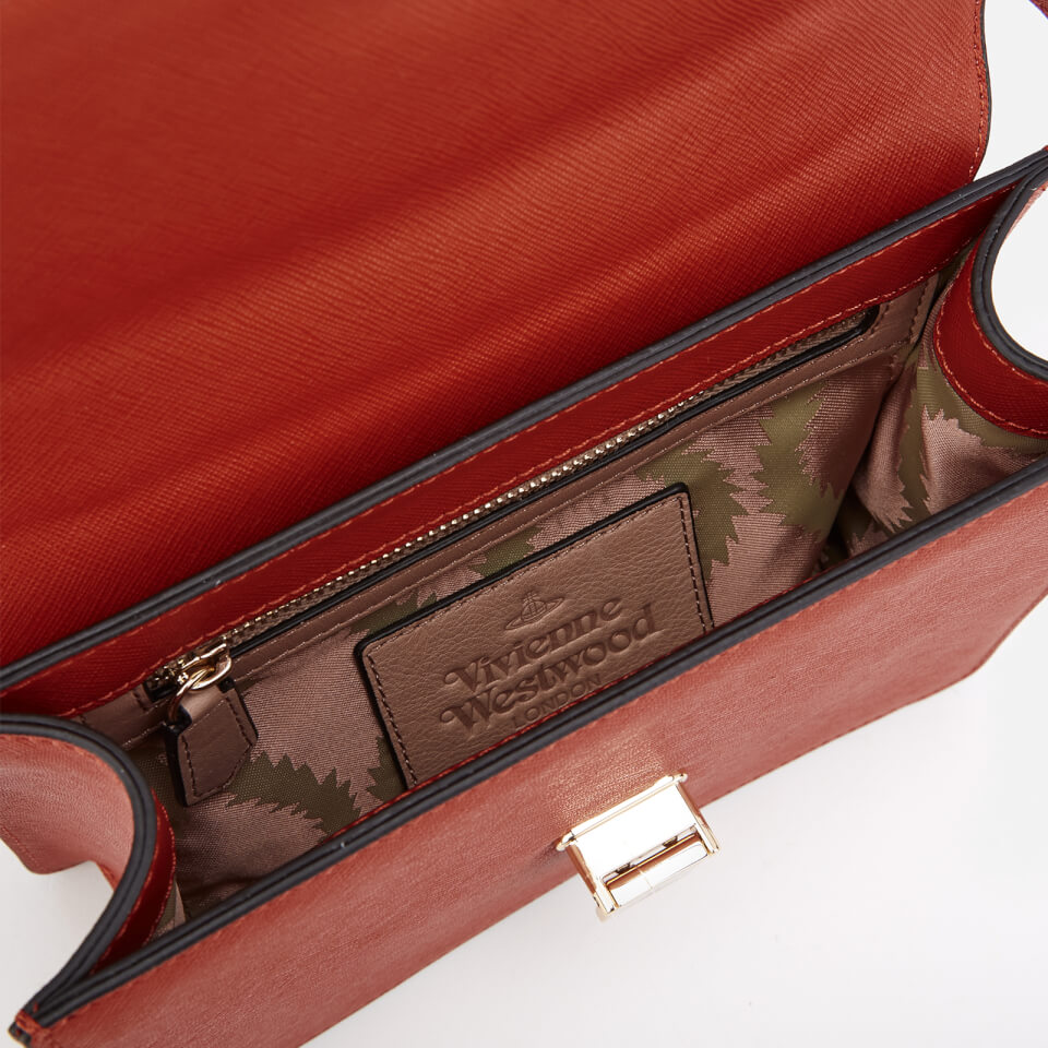 Vivienne Westwood Women's Opio Saffiano Small Shoulder Bag - Orange