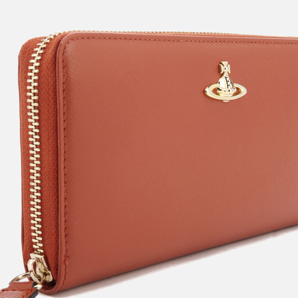 Vivienne Westwood Women's Opio Saffiano Zip Around Wallet - Orange