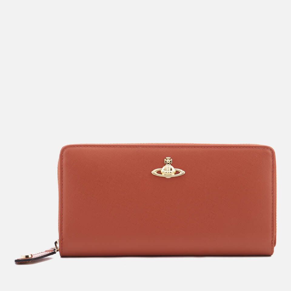 Vivienne Westwood Women's Opio Saffiano Zip Around Wallet - Orange
