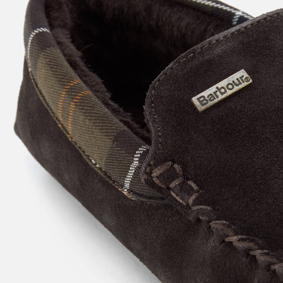 Barbour Men's Monty Suede Moccasin Slippers - Brown