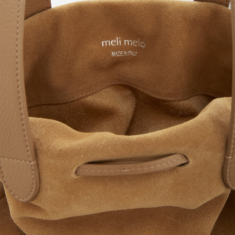 meli melo Women's Hazel Suede Drawstring Bag - Light Tan