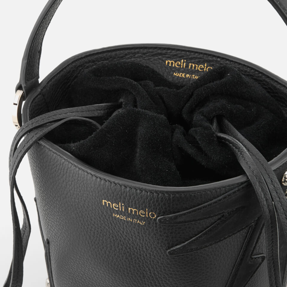 meli melo Women's Santina Mini Bucket Bag - Black/Wonderplant