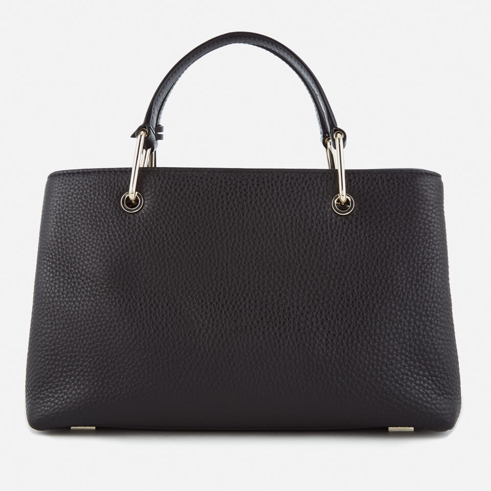 DKNY Women's Pebble Leather Small Satchel Bag - Black