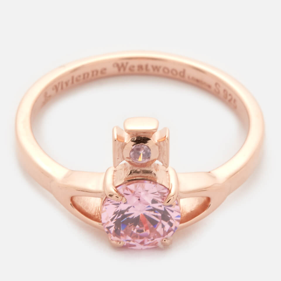 Vivienne Westwood Women's Reina Petite Ring - Pink Cubic Zirconia