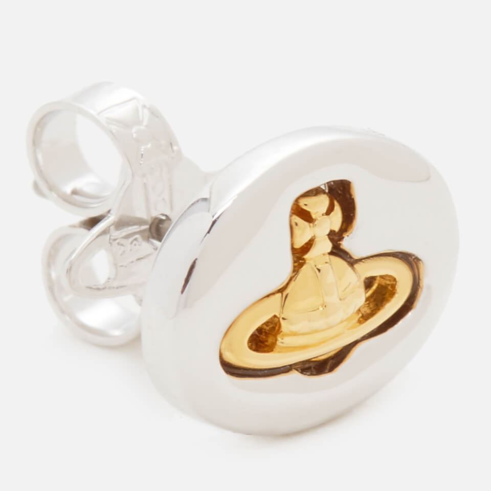 Vivienne Westwood Women's Embossed Logo Earrings - Silver/Gold