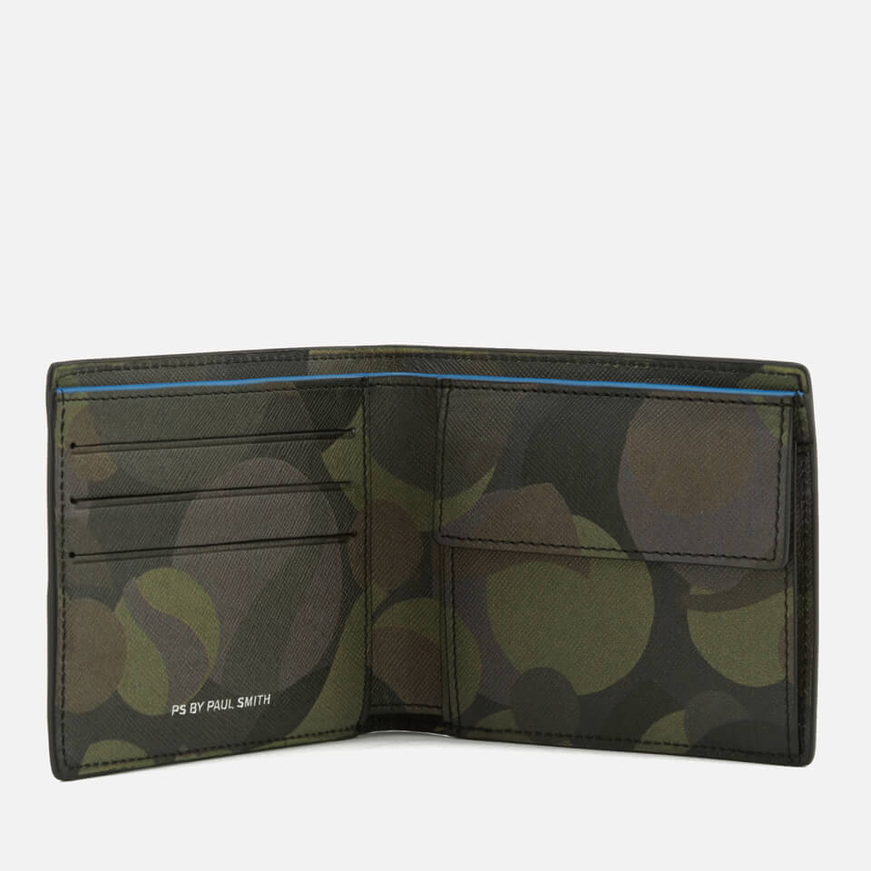 Paul Smith Men's PS Billfold Wallet with Coin Camo - Multi
