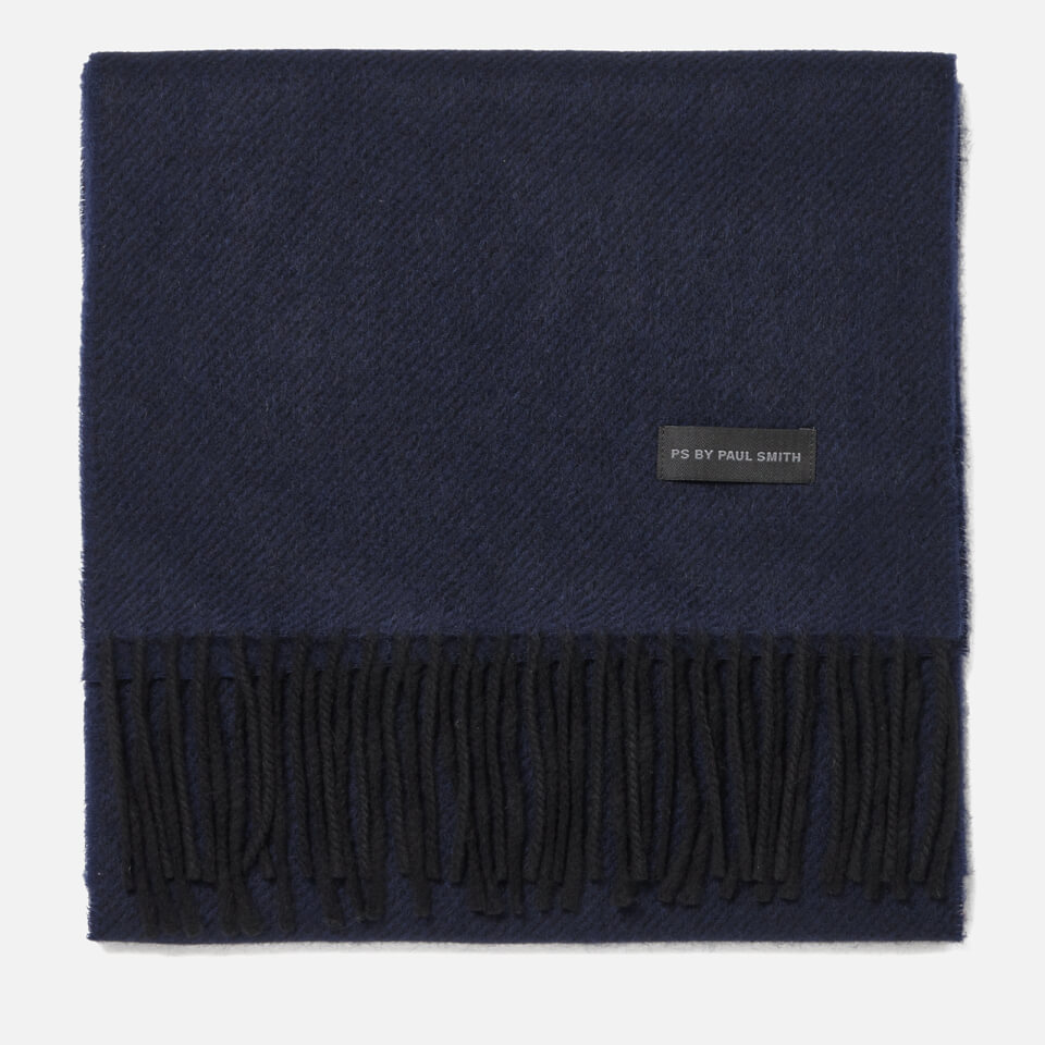 PS by Paul Smith Men's Twill Cashmere Scarf - Navy