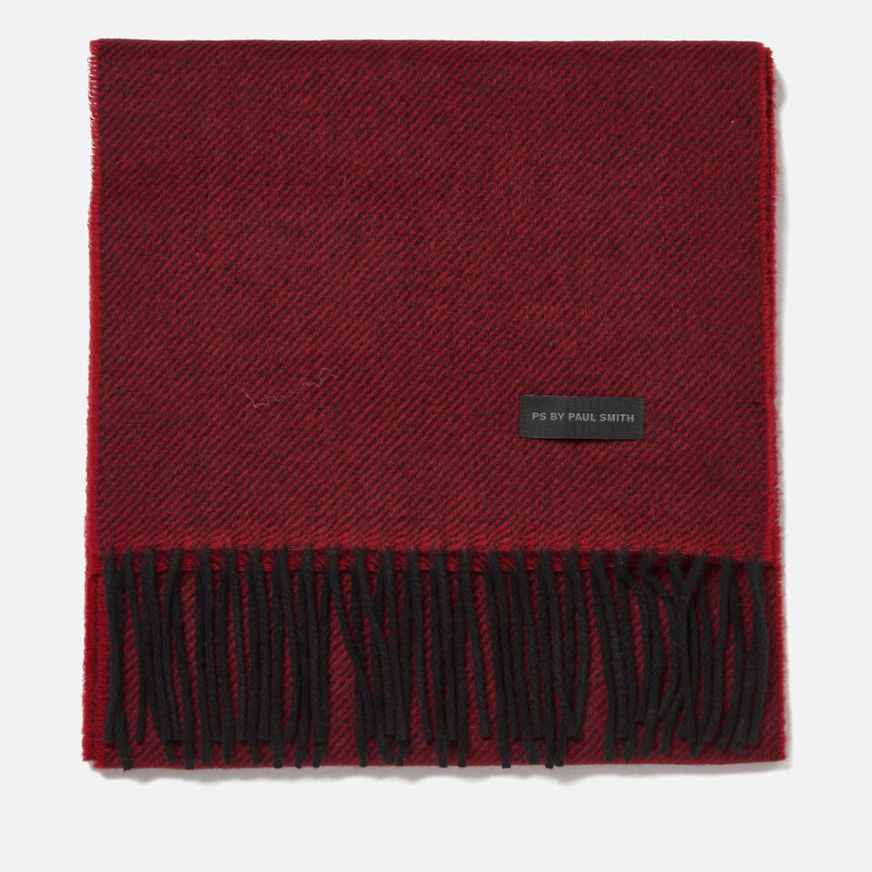 PS by Paul Smith Men's Twill Cashmere Scarf - Red