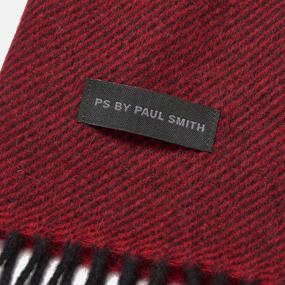 PS by Paul Smith Men's Twill Cashmere Scarf - Red