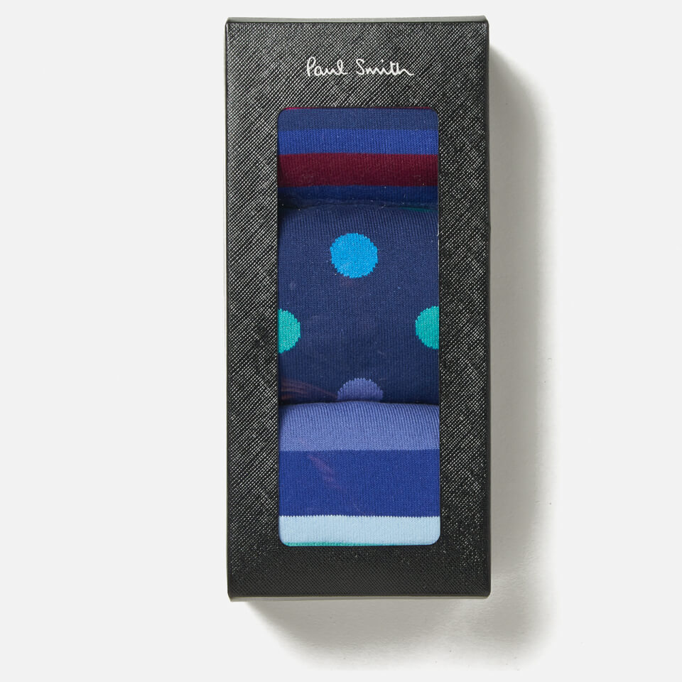 Paul Smith Men's 3 Pack Socks - Black/Multi