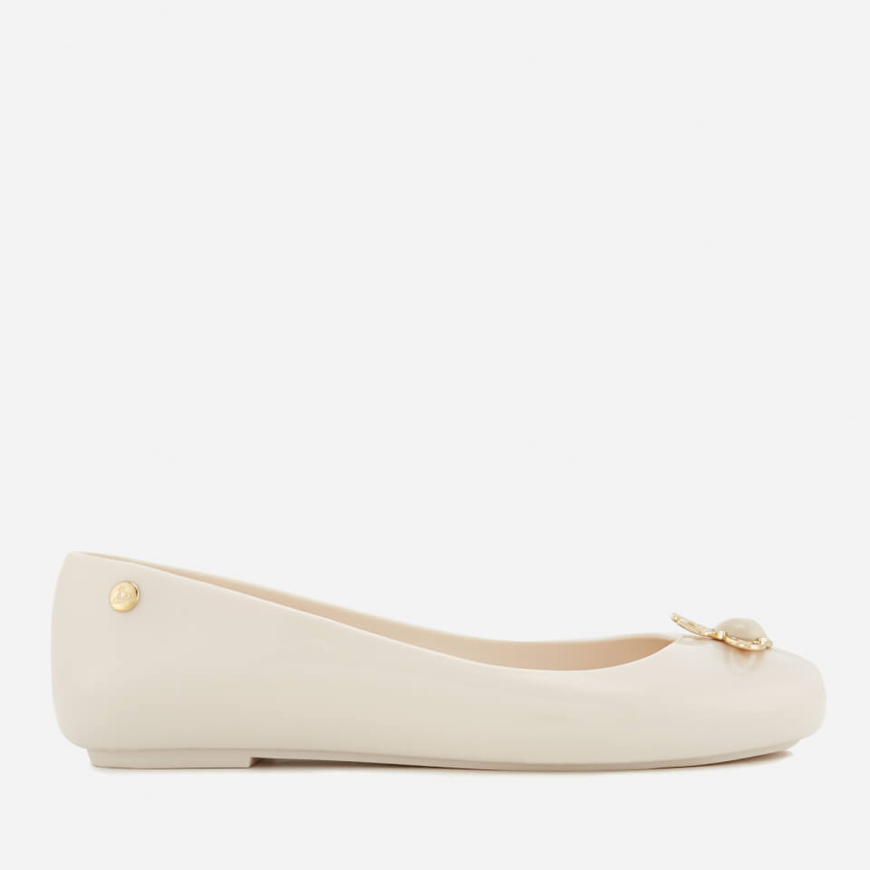Vivienne Westwood for Melissa Women s Space Love 18 Ballet Flats Ivory Pearl Orb Allsole
