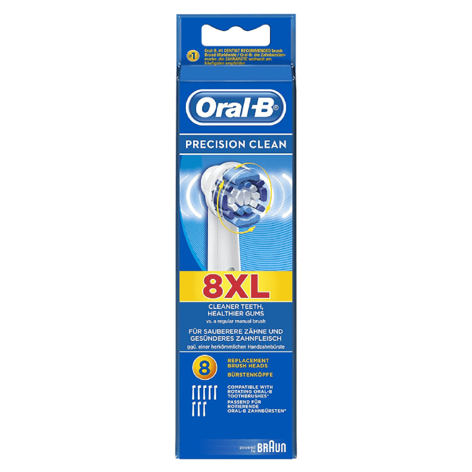 Oral B Precision Clean Replacement Toothbrush Heads (8 Pack)