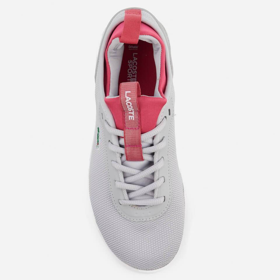 Lacoste Women s LT Spirit 2.0 317 1 Runner Trainers Light Grey Pink