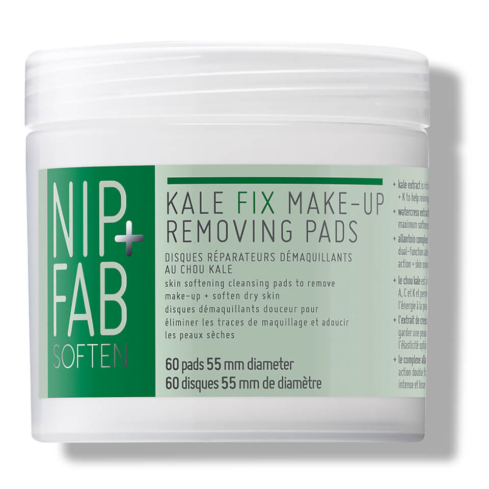 NIP+FAB Kale Fix Make Up Removing Pads - 60 Pads
