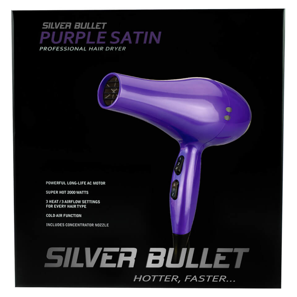 Silver Bullet Professional Hair Dryer - Purple Satin