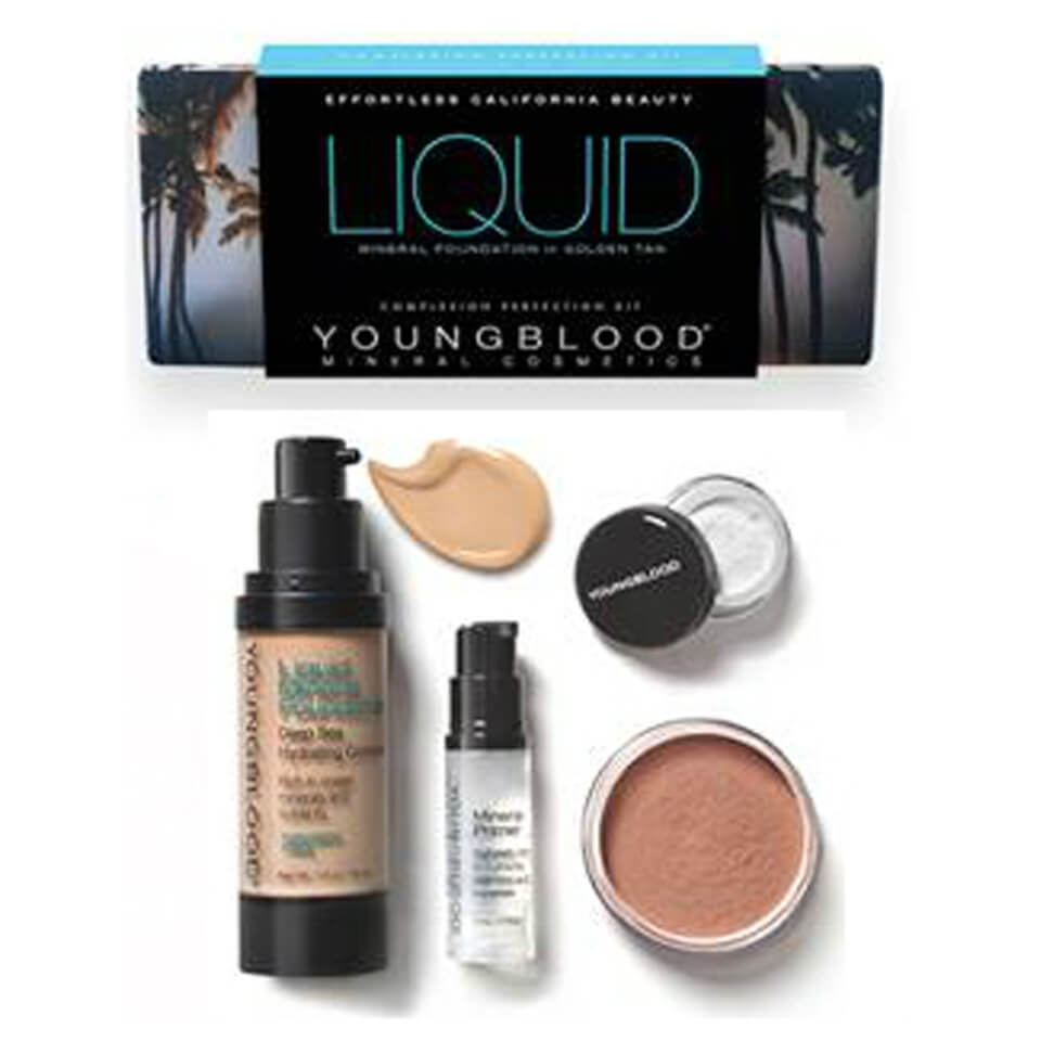 Youngblood Liquid Mineral Foundation Complexion Perfection Kit - Golden Tan