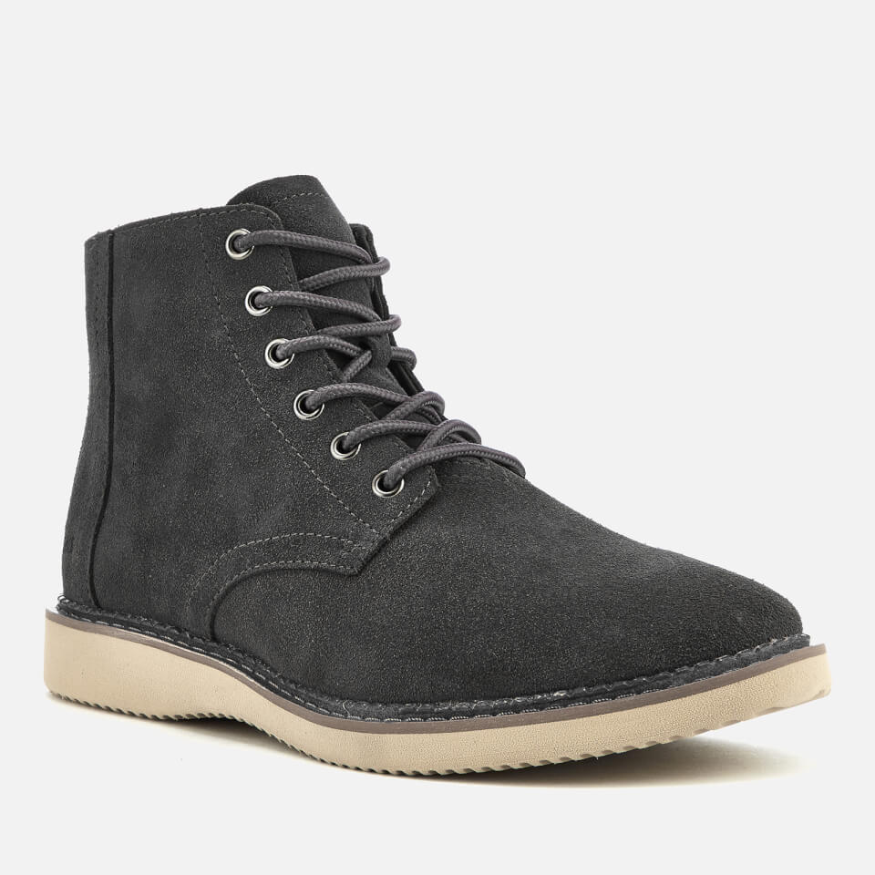 Toms water resistant dark brown leather men's porter boots cheap