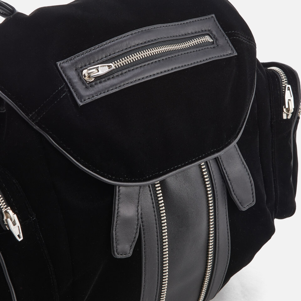 Alexander Wang Women's Mini Marti Silky Velvet Backpack - Black