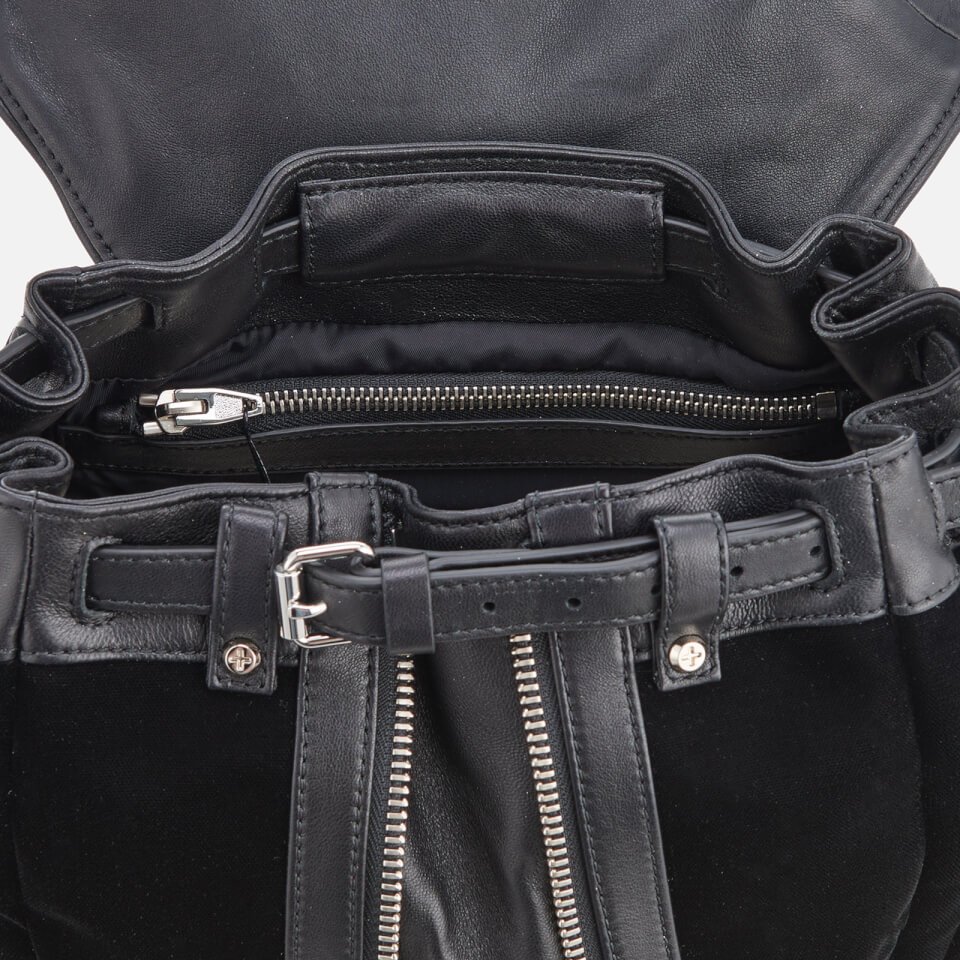 Alexander Wang Women's Mini Marti Silky Velvet Backpack - Black