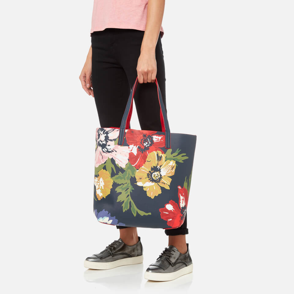 Joules Women's Revery Print Reversible Shoulder Bag - French Navy Posy