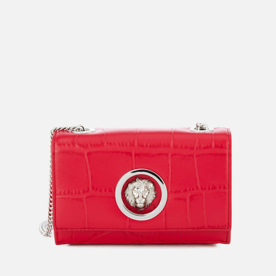 Versus Versace Women's Lion Croc Small Clutch Bag - Red