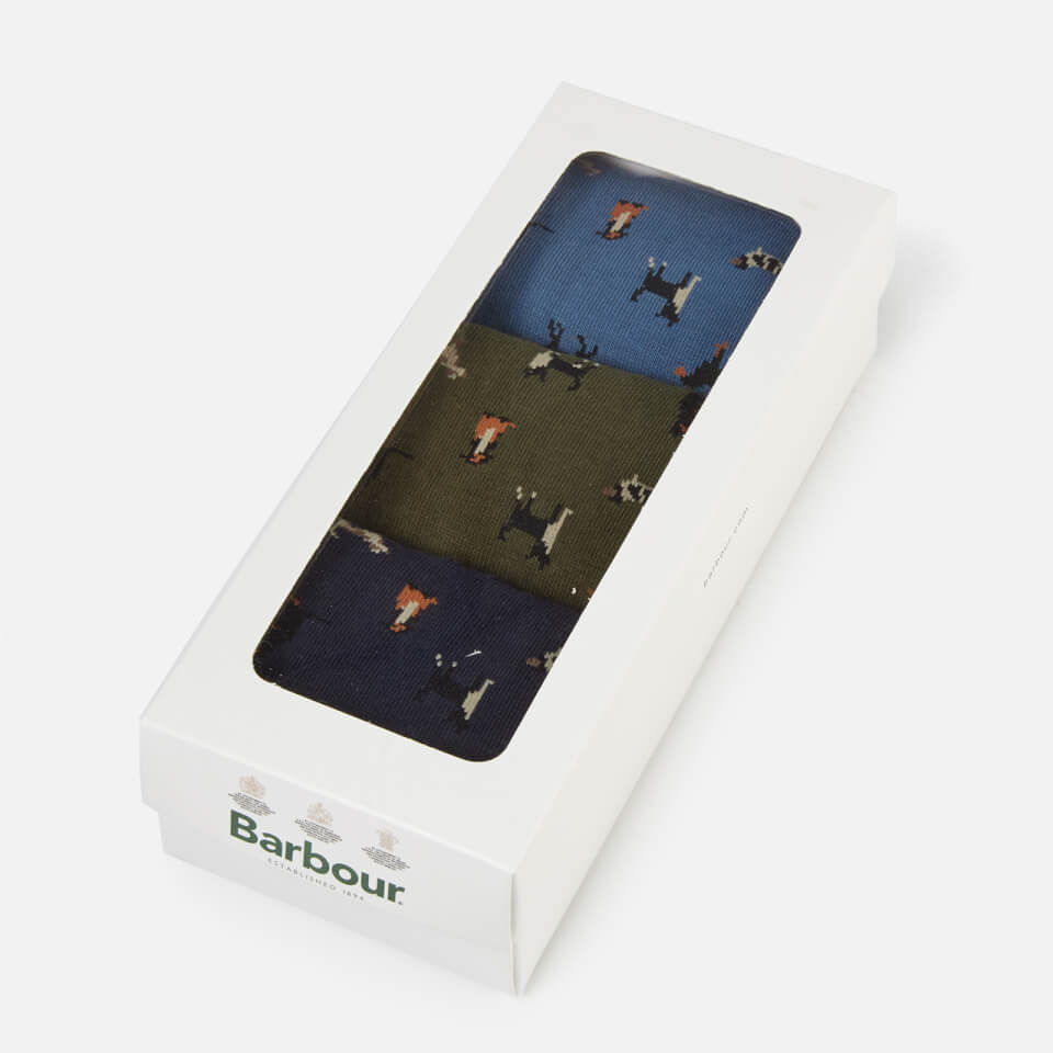 Barbour Men's Dog Motif Sock Gift Box - Multi