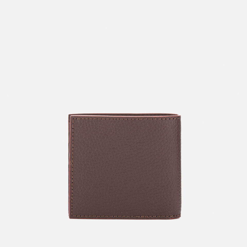 Barbour Men's Grain Leather Billfold Wallet - Dark Brown